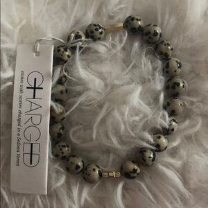 Charged Dalmatian Jasper Bracelet